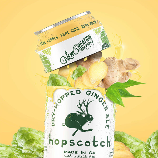 New Creation Hopscotch Dry-Hopped Ginger Ale Soda