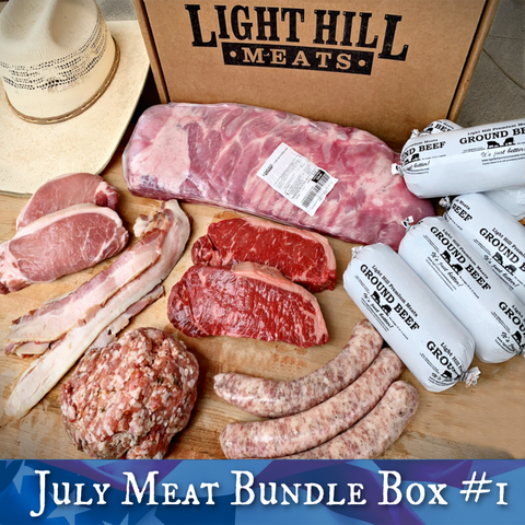 July Meat Bundle Box - Option 1 - Light Hill Meats - 2024