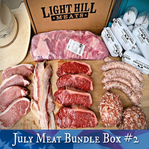 July Meat Bundle Box - Option 2 - Light Hill Meats - 2024
